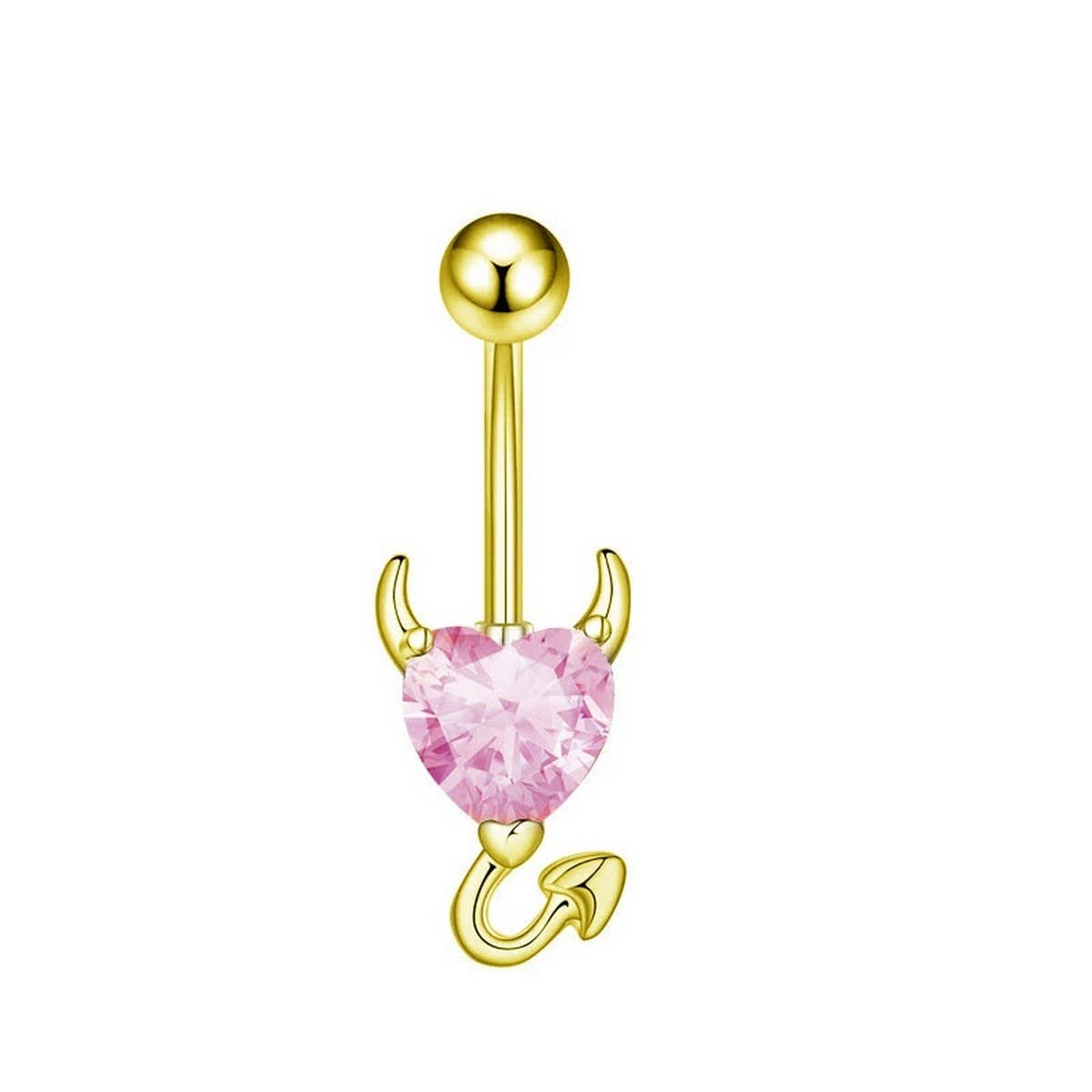 Zircon Belly Piercing Set Mixed Charm Styles_Cwmm9188