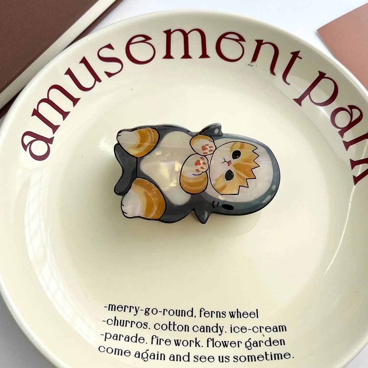 CUTE CAT DOG CLAW CLIP ACETATE ANIMAL HAIRPIN_CWAHA5892