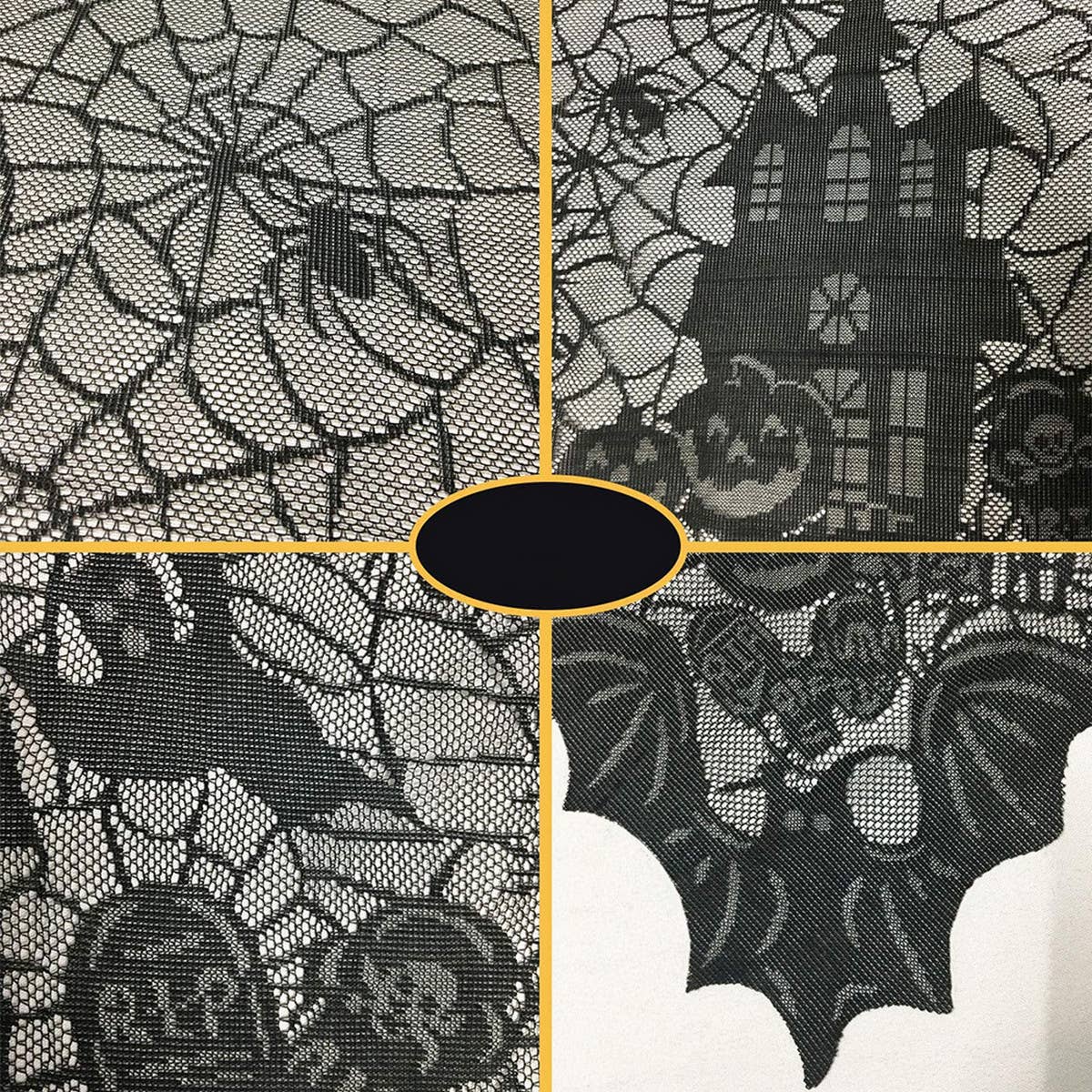 HALLOWEEN BLACK LACE TABLECLOTH_CWMM1719