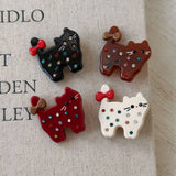 Cat Bow Rhinestone Hair Clip Cute Duckbill Clip_Cwaha07766