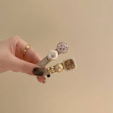 RETRO PEARL RHINESTONE DUCKBILL CLIP BANGS CLIP_CWAHA4024