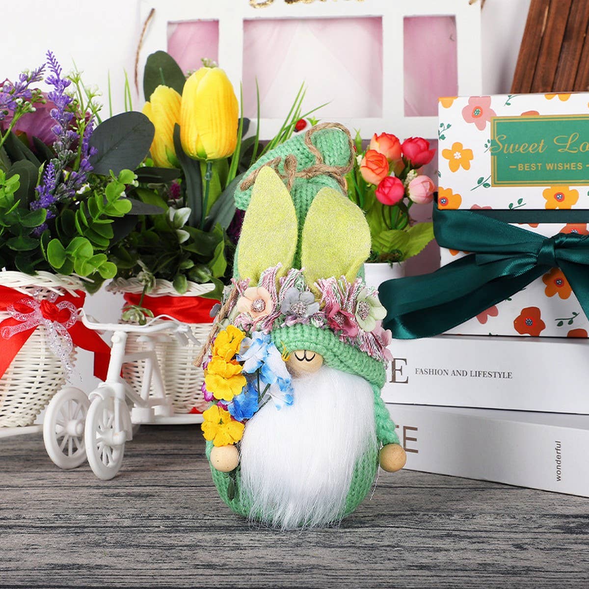 EASTER RUDOLPH CARROT BUNNY DOLL ORNAMENTS_CWMM3479