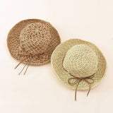 OUTDOOR DOUBLE LAYER FOLDABLE STRAW BUCKET HAT_CWAH1407