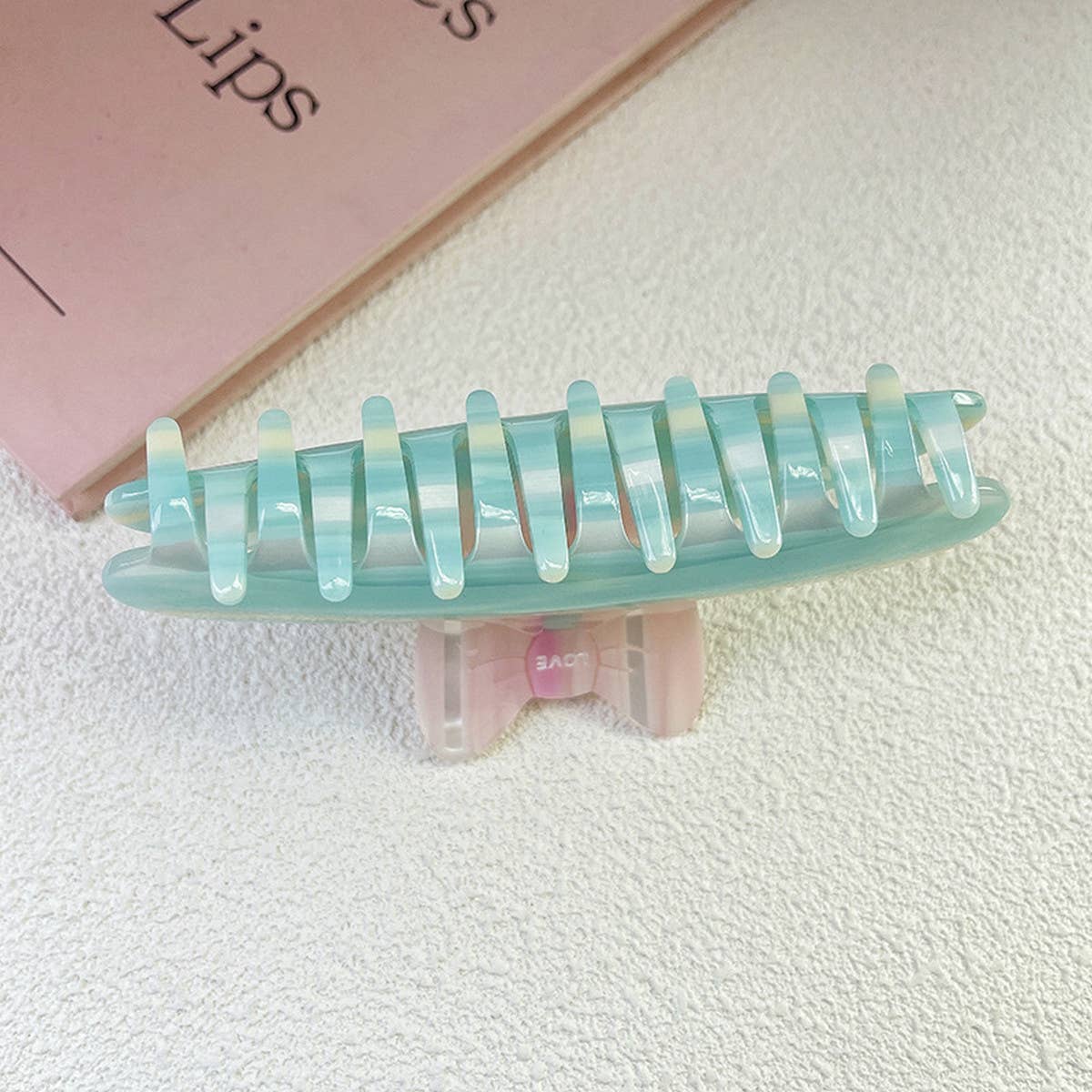 COLORBLOCK BOW ACETATE HAIR CLAW SWEET CHIC CLIP_CWAHA1341