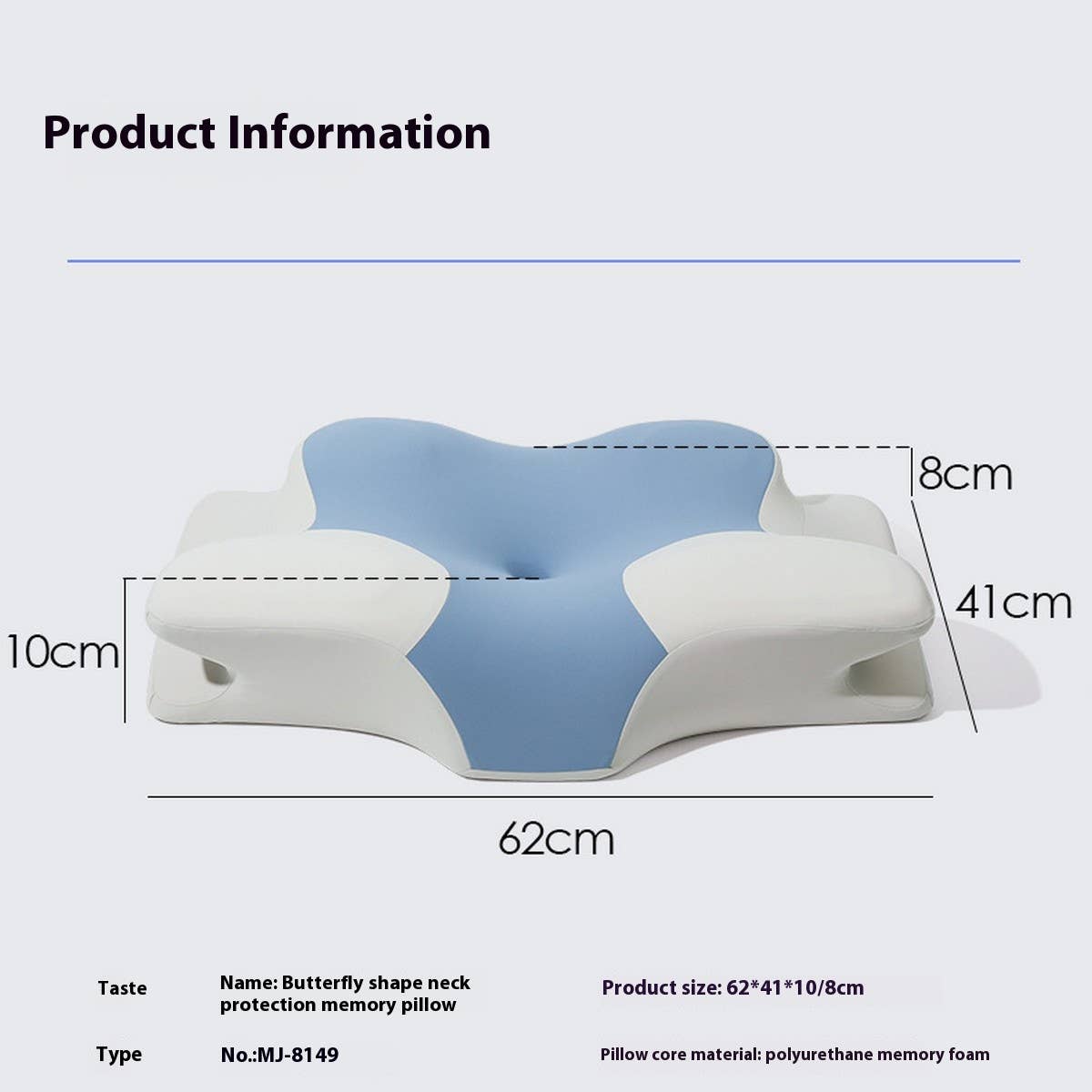 A GRADE MEMORY FOAM NECK PILLOW HIGH LOFT SUPPORT_CWMM8084
