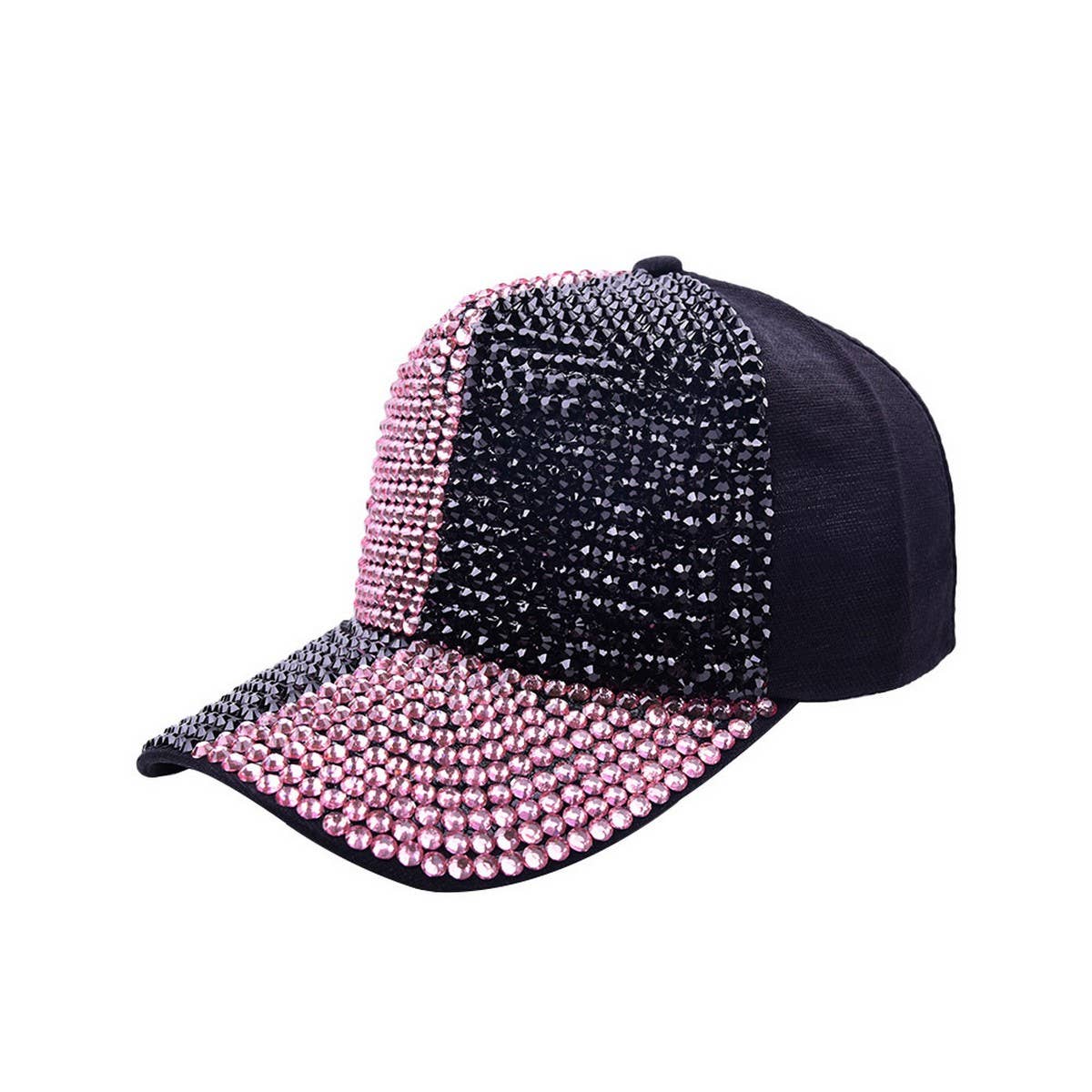 SUMMER BLING BASEBALL CAP STYLISH RHINESTONE HAT CWAH1236