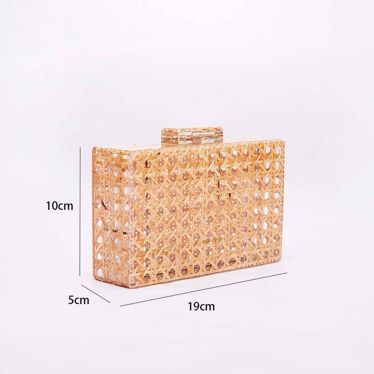 Vintage Rattan Acrylic Clutch Chain Shoulder Bag_Cwab5865