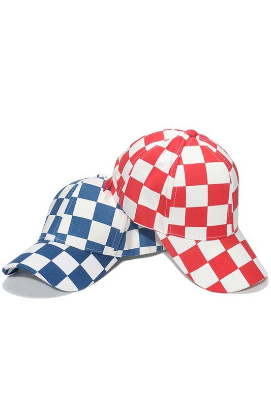 SPRING SUMMER CHECKERED BASEBALL CAP SUN HAT CWAH0003