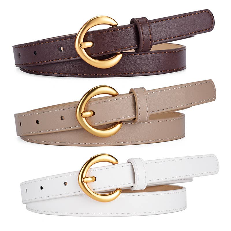 Alloy Buckle Belt Everything Simple Fashion Trend Belt_Cwabe0788
