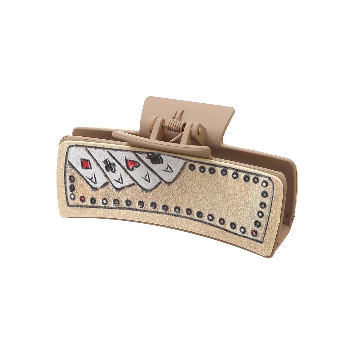 Western Leather Sunflower Poker Hair Claw_Cwasc1628