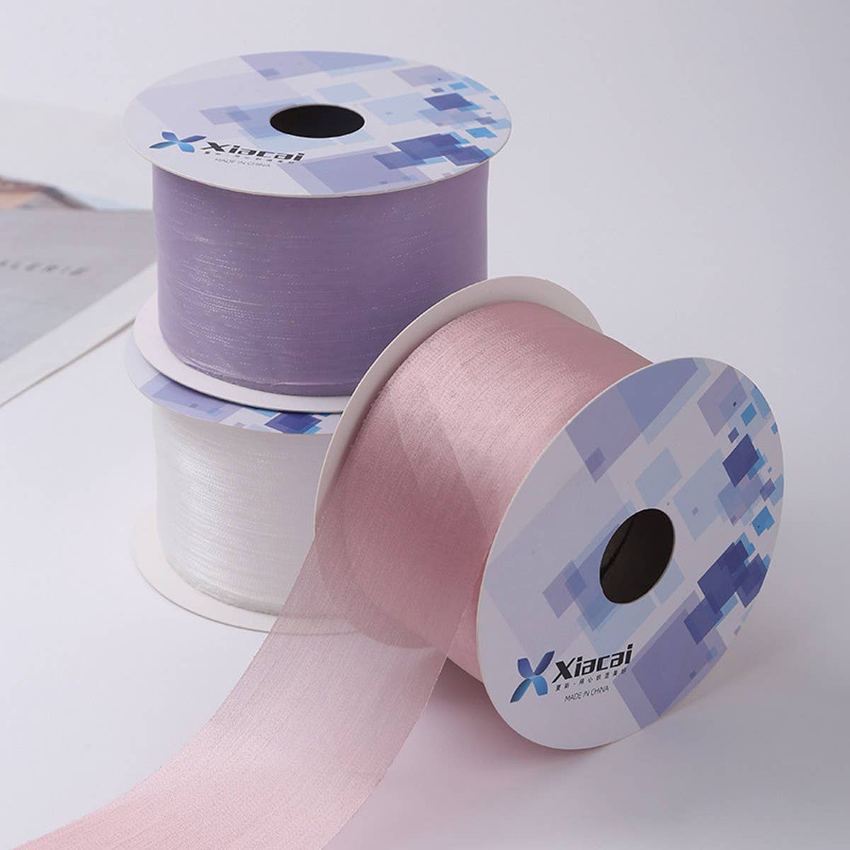 GOLD SATIN FROSTED RIBBON DECORATIVE RIBBON_CWMM5753