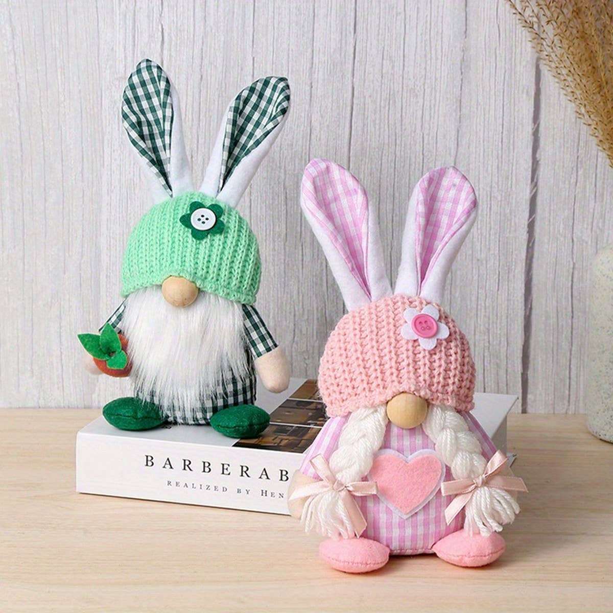 EASTER EGG HOLDING PLUSH DOLL RABBIT ORNAMENTS_CWMM3491