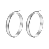 PLATED POST LIGHTWEIGHT HOOP EARRINGS_CWAJE0563