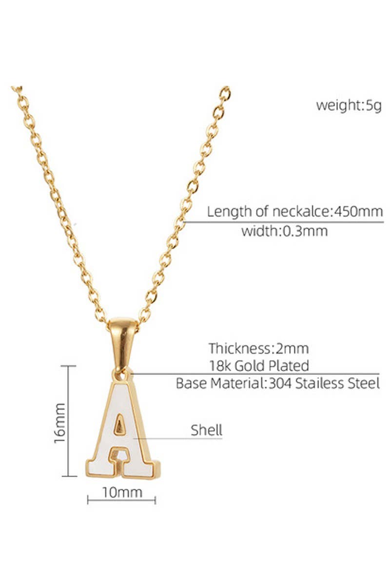 ALPHABET INITIAL PENDANT NECKLACE_CWAJE218