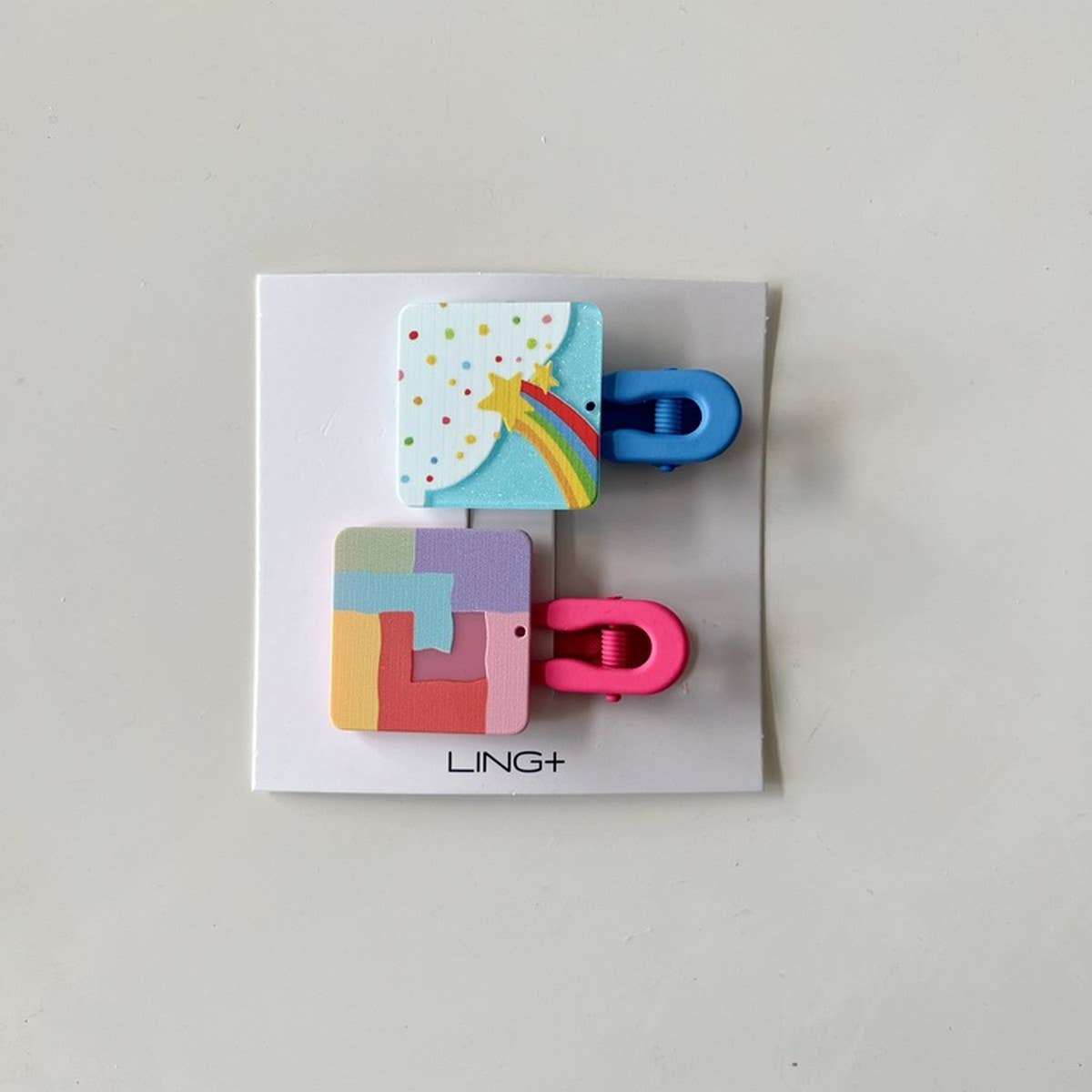 CHILDRENS NEW GEOMETRIC COLOR MATCHING HAIRPIN_CWAHA1813