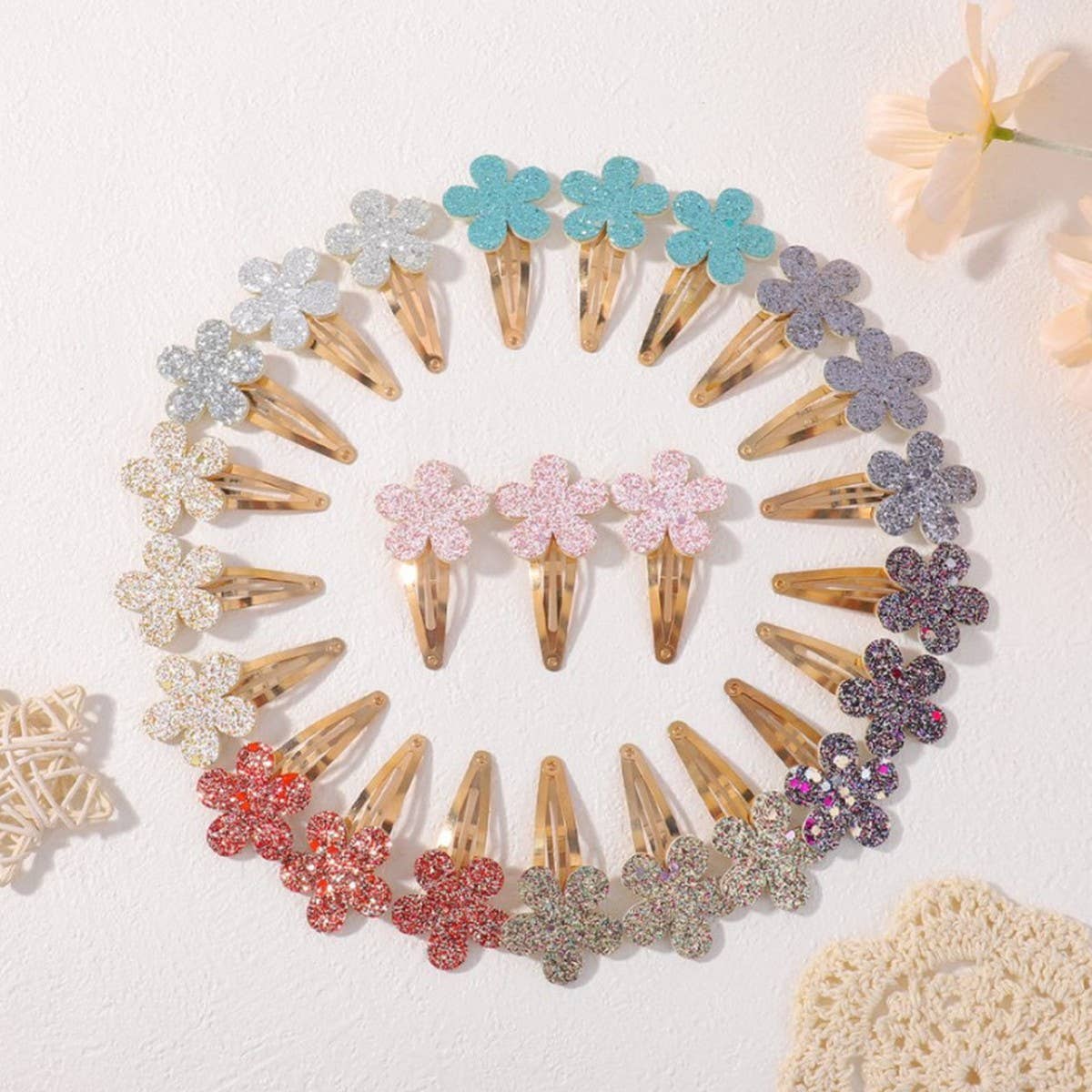 GLITTER FLOWER BB CLIP FOR KIDS BABY HAIRPIN_CWAHA6709