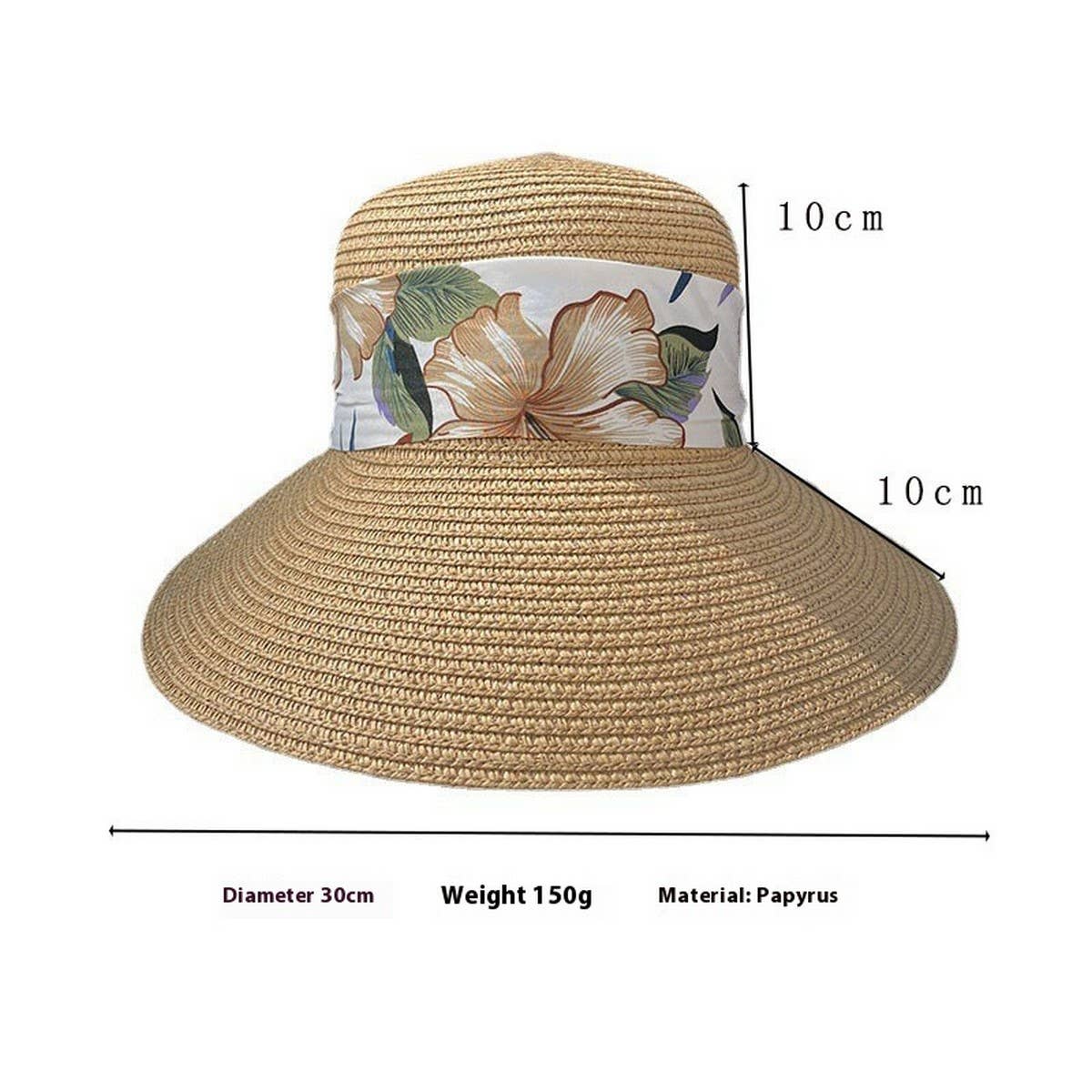 SUMMER LARGE BRIM OUTDOOR FASHION STRAW HAT_CWAH3405