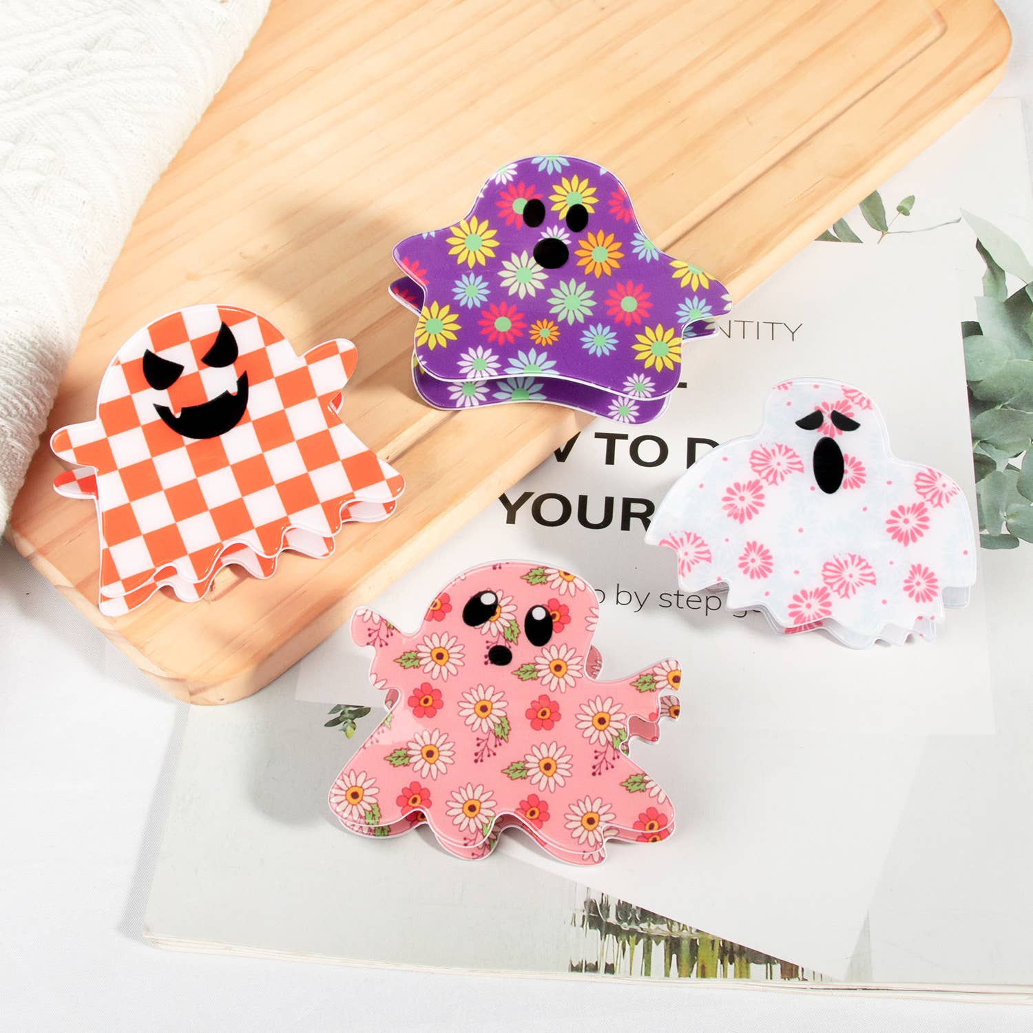 Halloween Kid Multicolor Printed Hair Clip