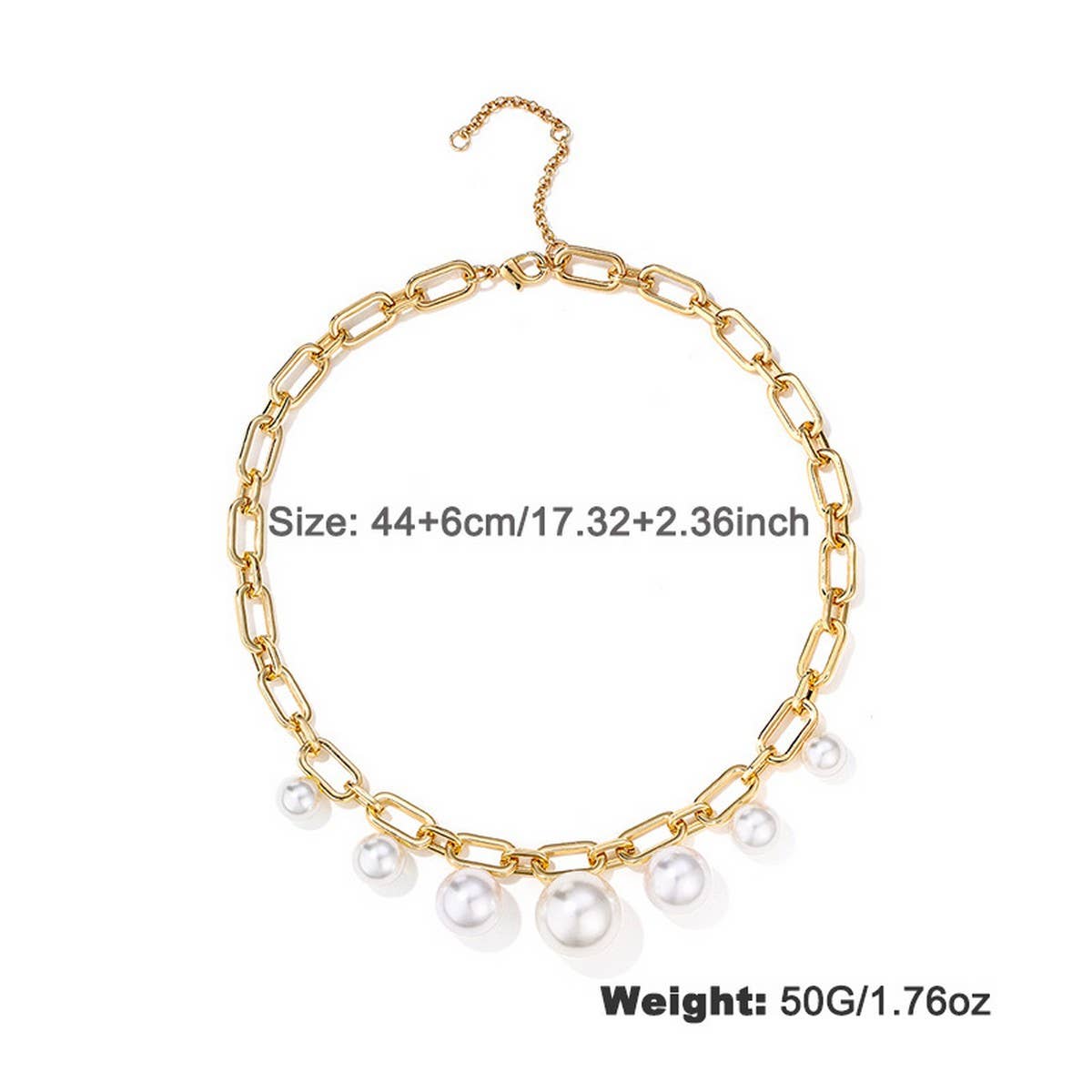 FASHIONABLE PEARL IRREGULAR NECKLACE JEWELRY SET_CWAJE2839