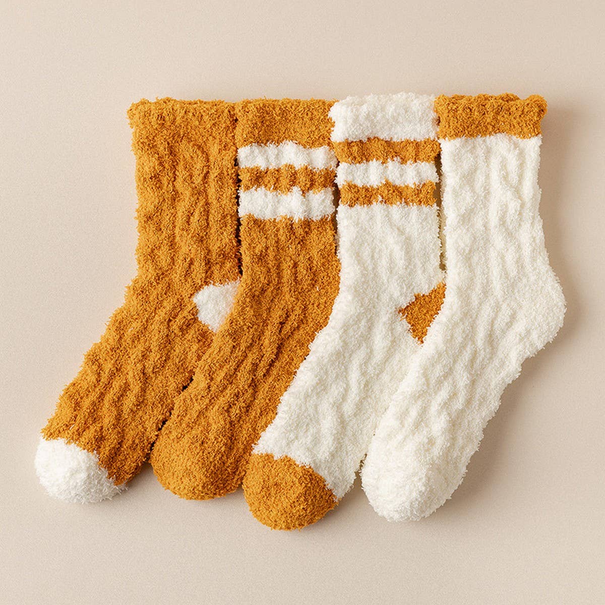 Women'S Thick Warm Coral Fleece Mid-Tube Socks_Cwms1124