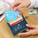 SMALL CROCODILE PATTERN LEATHER COIN PURSE CARD BAG_CWAB3887