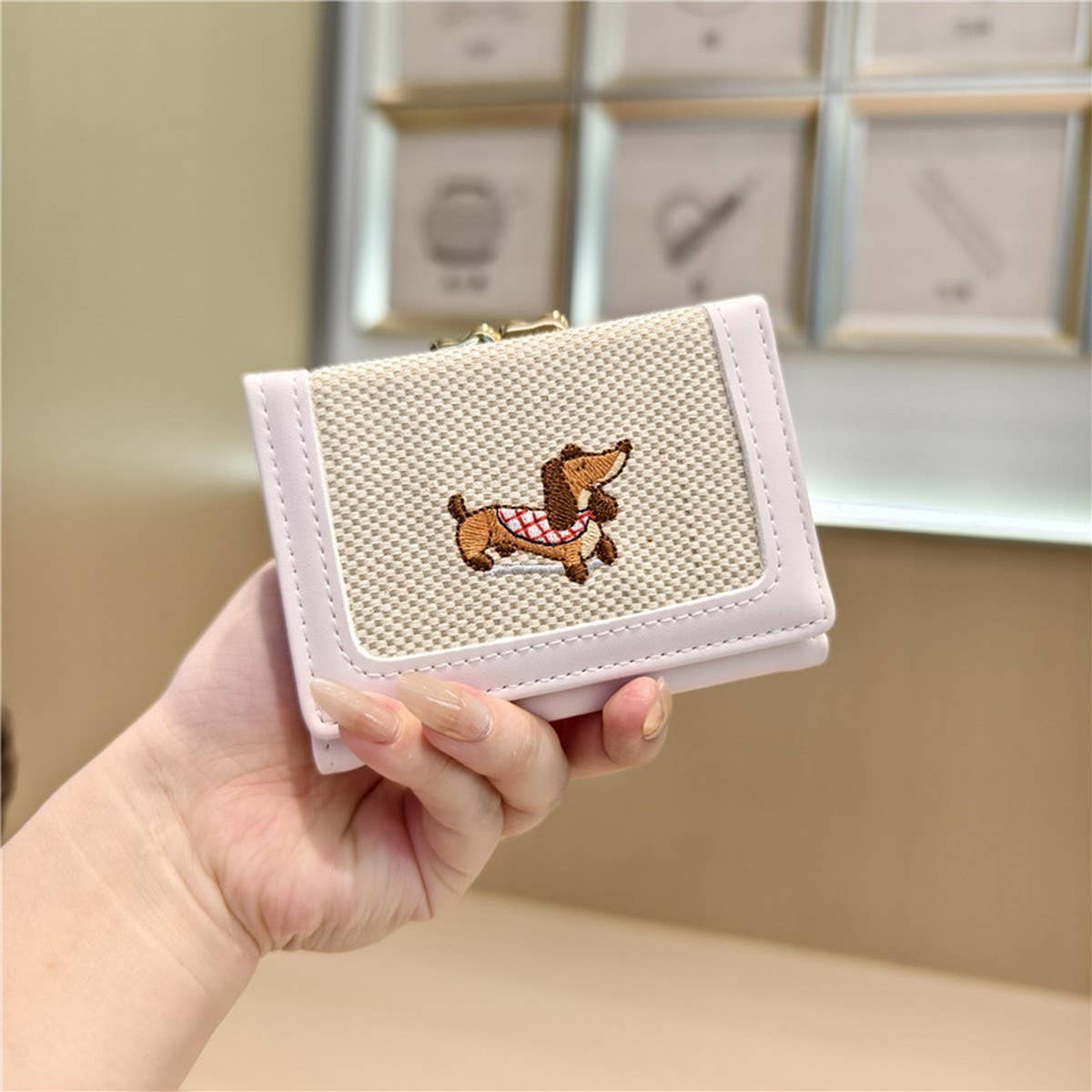 New Pu Embroidered Cartoon 3-Fold Wallet_Cwab06263