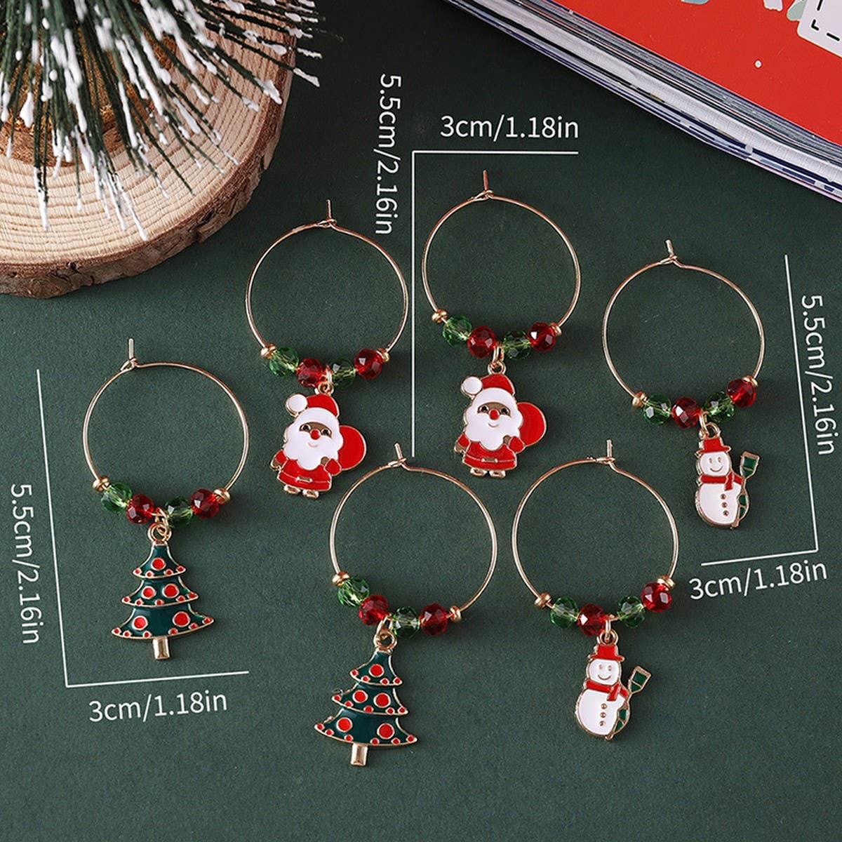 PERSONALIZED SIMPLE CHRISTMAS HOLIDAY EARRINGS_CWAJE1987