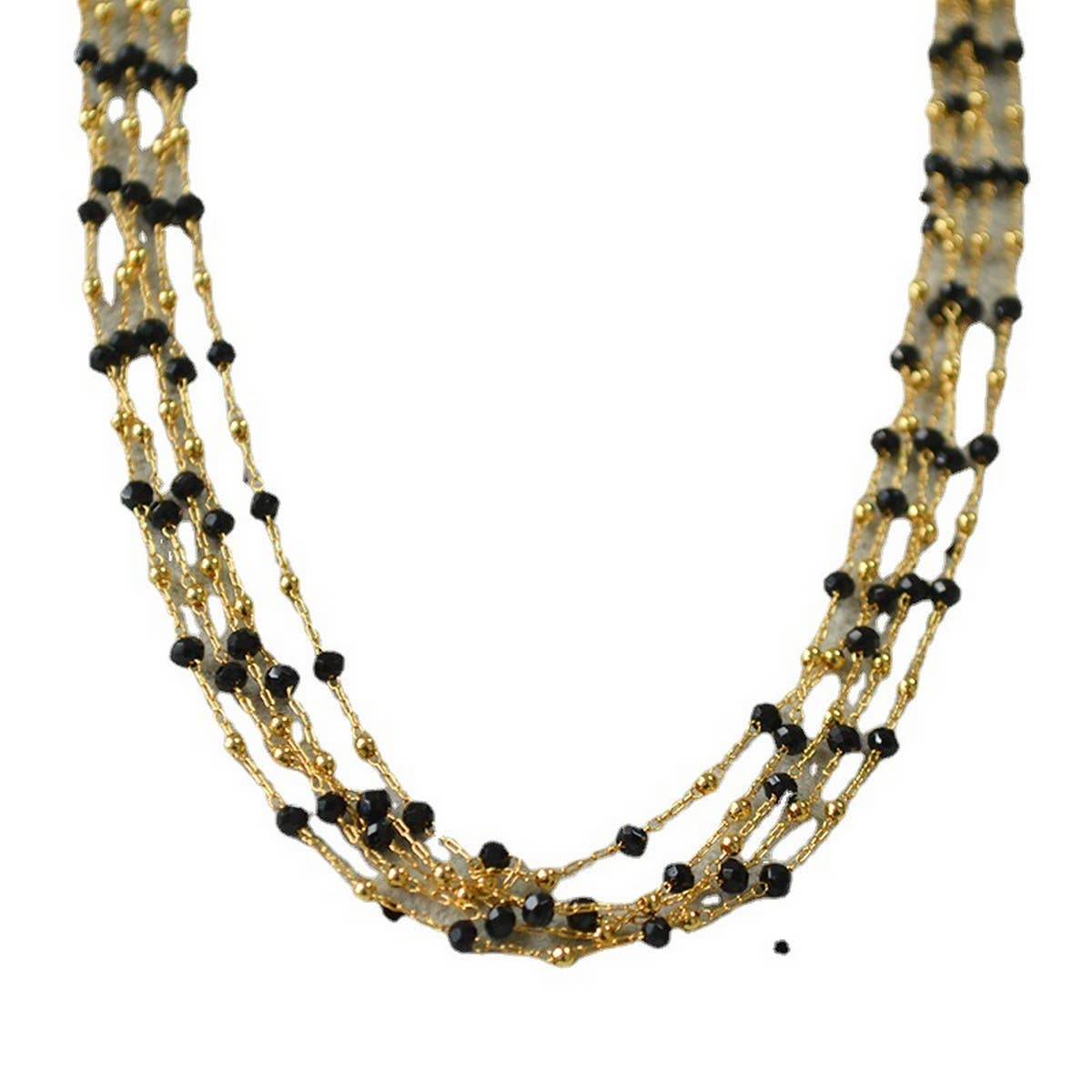 SPACER BEADS MULTI LAYER BEADED NECKLACE_CWAJE2130