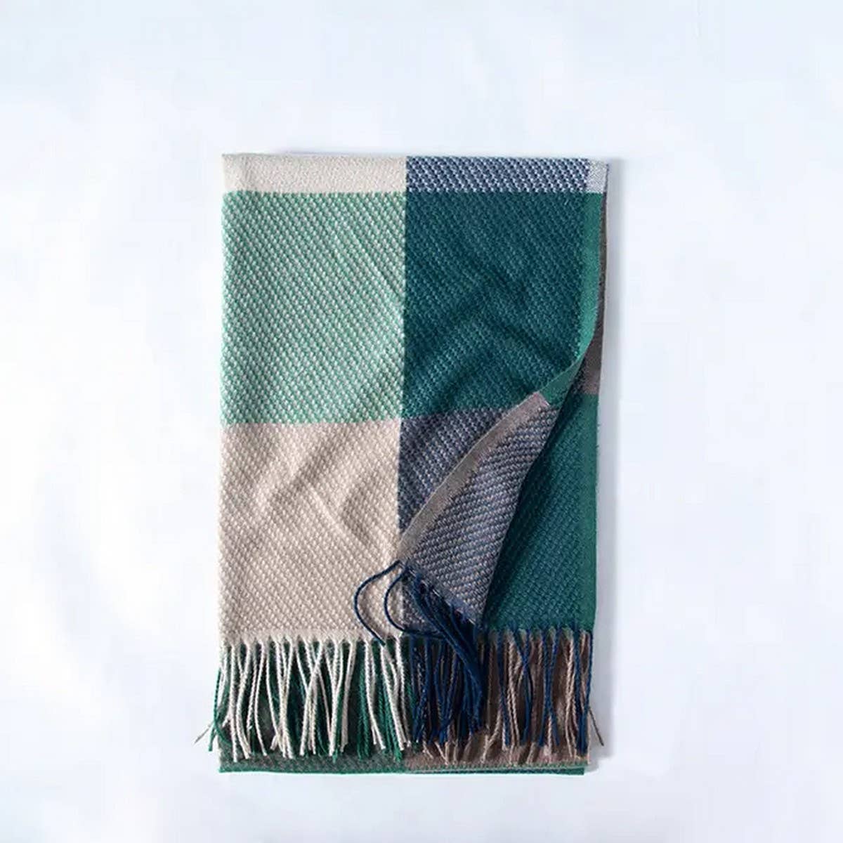 AUTUMN WINTER PLAID THICK SHAWL SCARF_CWASC0176