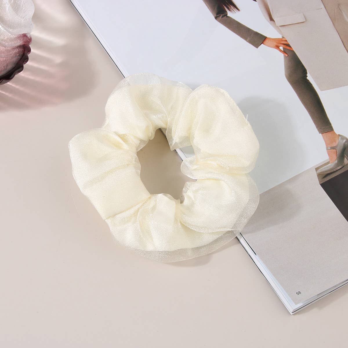 SIMPLE AND LOVELY SMILING FACE HAIR RING HAIR ROPE_CWAHA0457