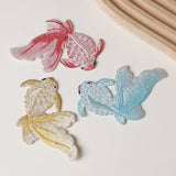 3D GOLDFISH EMBROIDERED PATCH FOR STAIN REPAIR_CWMM5930