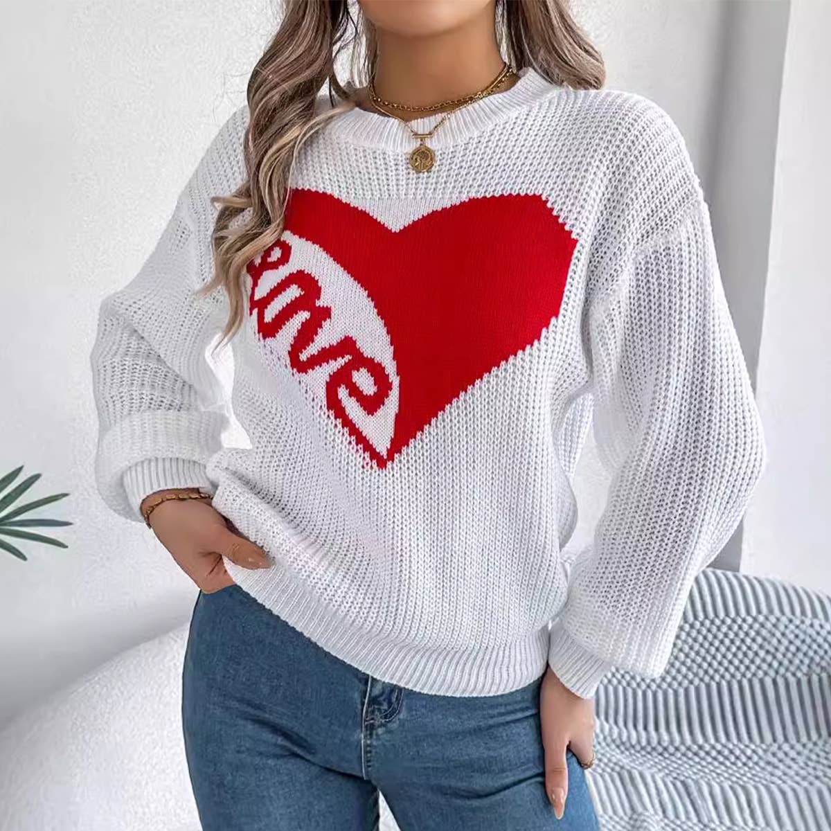 Valentines Day Love Long-Sleeved Pullover