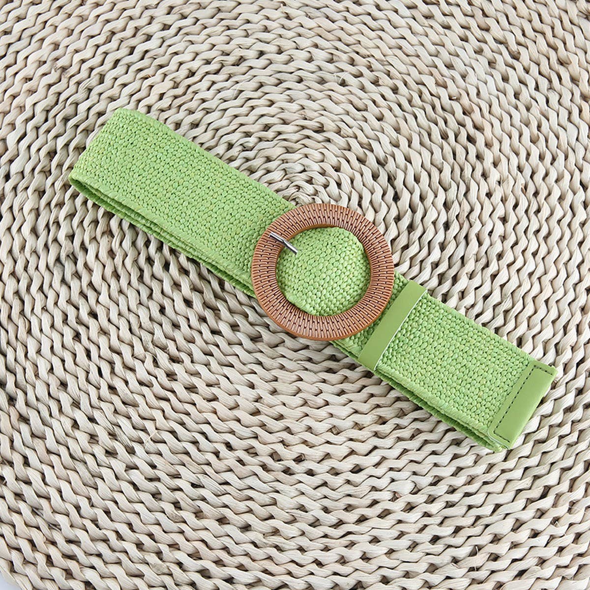 Cwabe0544_Vintage Braided Round Buckle Belts