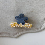 Small Flower Claw Clip Elegant Half Up Style_Cwaha08228