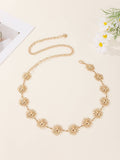 Golden Sunflower Metal Adjustable Waist Chain