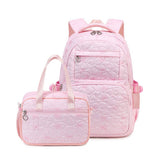 BACKPACKS FOR SCHOOL GIRLS HEART PRINT 2 PIECE SET_CWAB5393