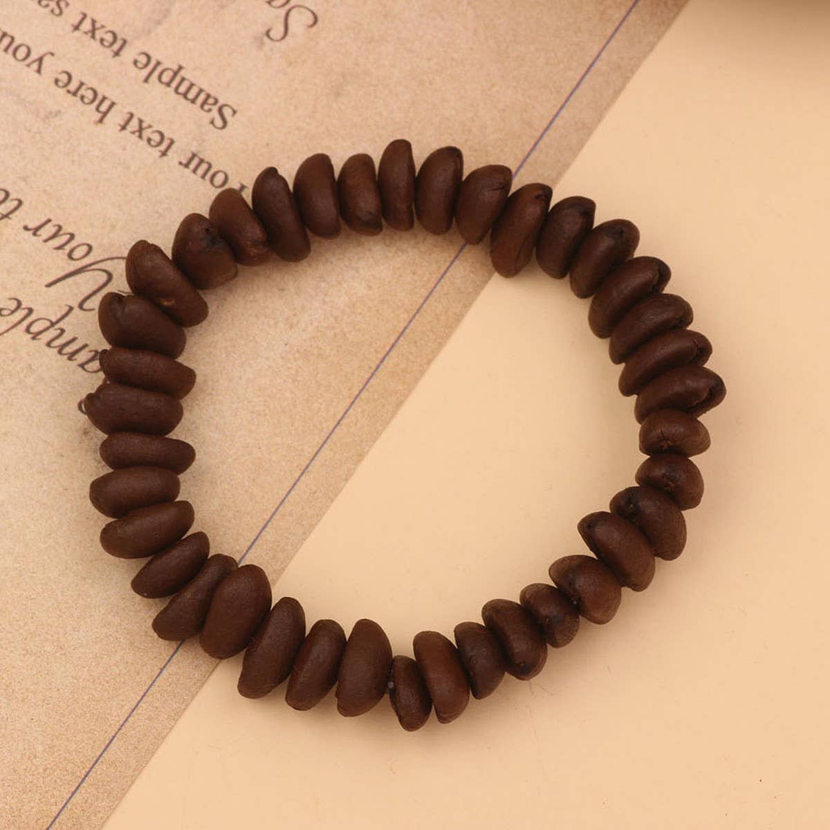 CREATIVE CARTOON HANDMADE COFFEE BEAN BRACELET_CWAJE3963