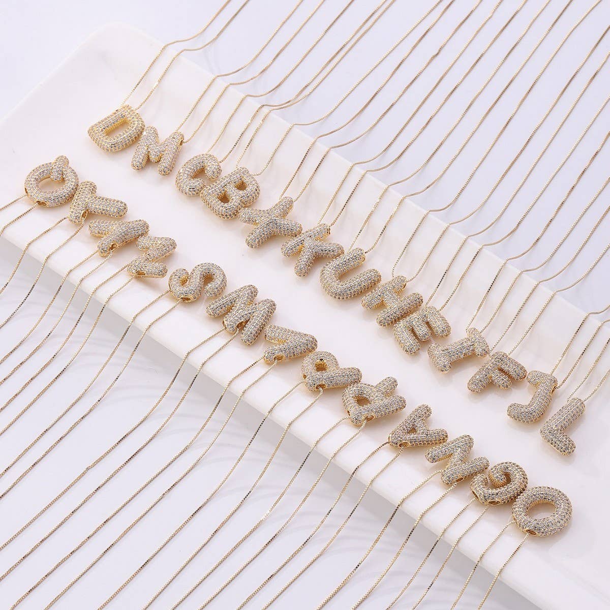 COPPER ZIRCONIA PENDANT NECKLACE HIP HOP_CWMM5862