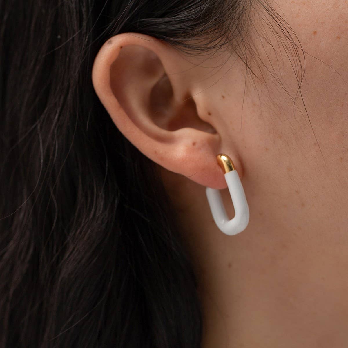 MACARON COLOR U SHAPED VERSATILE EARRINGS_CWAJE1376