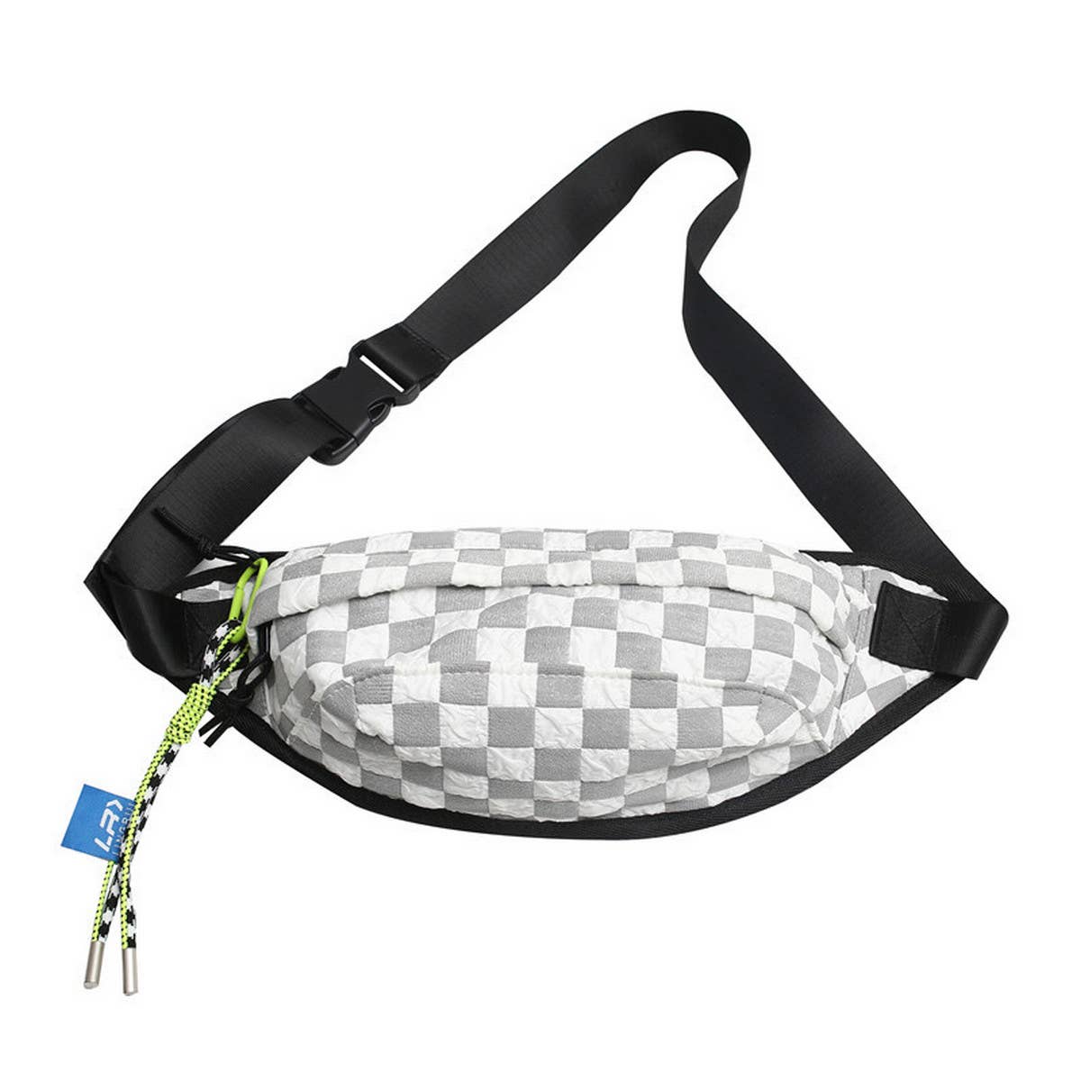 Simple Plaid Waist Bag Shoulder Bag_Cwab1604
