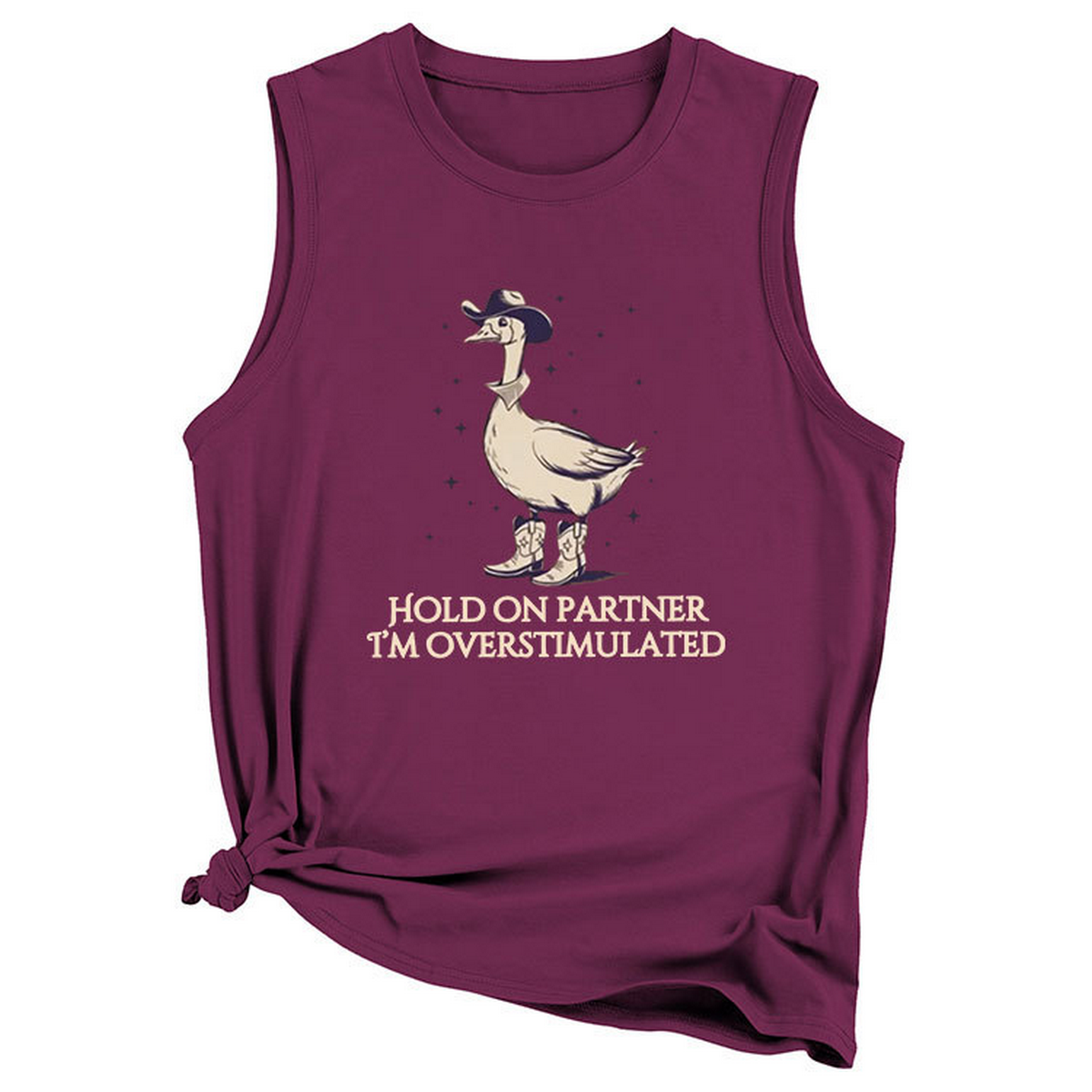 CUTE GRAPHIC TANK TOP FOR WOMEN LOOSE FIT_CWTTSL0421