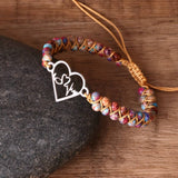 HEART SHAPE BRAIDED ADJUSTABLE BRAIDED BRACELETS_CWAJE3957
