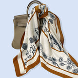 FLORAL SQUARE SCARF ELEGANT WRAP_CWASC0901