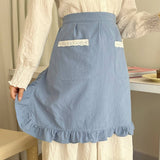 Waterproof Half-Length Cotton Lace Apron_Cwmm5826