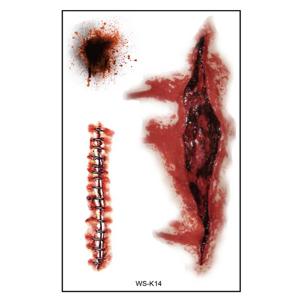 BLOODY SCAR TATTOOS HALLOWEEN PARTY WOUNDS_CWMM8378