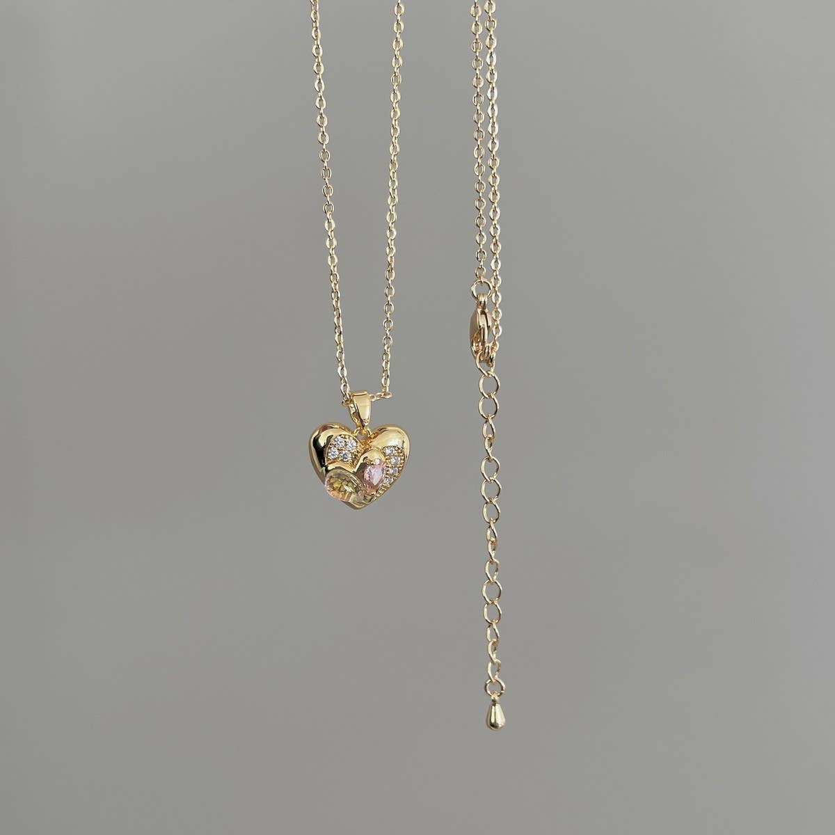 FASHIONABLE MERMAID DOUBLE LOVE NECKLACEP_CWAJE1261