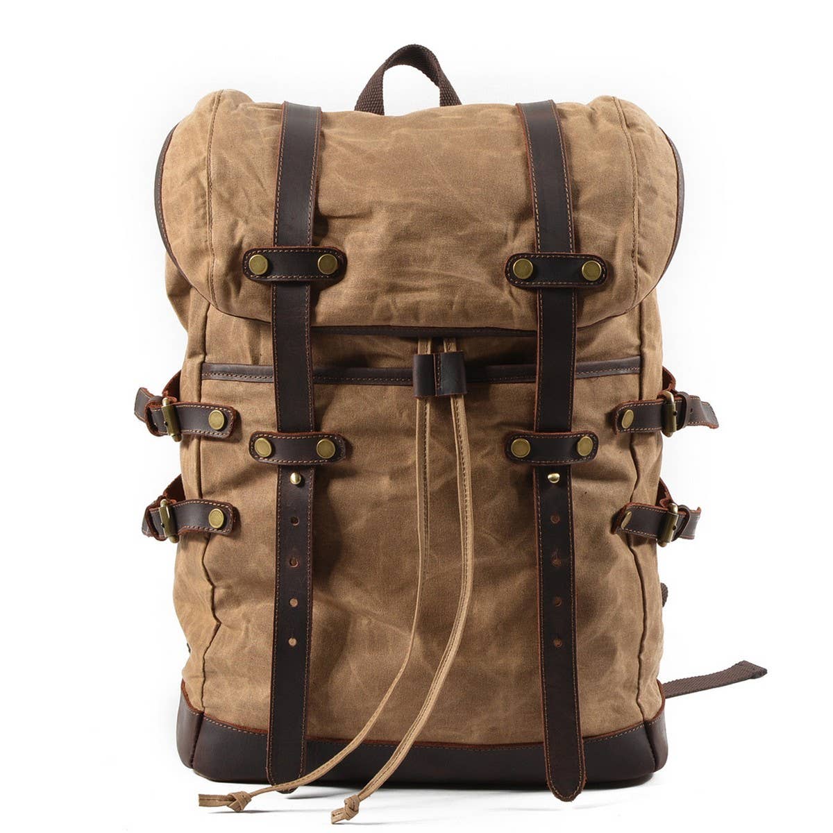 MEN S WATERPROOF CANVAS TRAVEL BACKPACK_CWAB5539