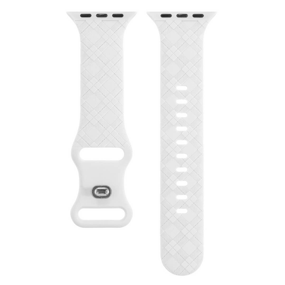 APPLE WATCH9 1 ENGRAVED CHECKERED SILICONE STRAP_CWWW0052