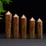 NATURAL CHRYSOPRASE HEXAGON CRYSTAL TOWER_CWMM8133