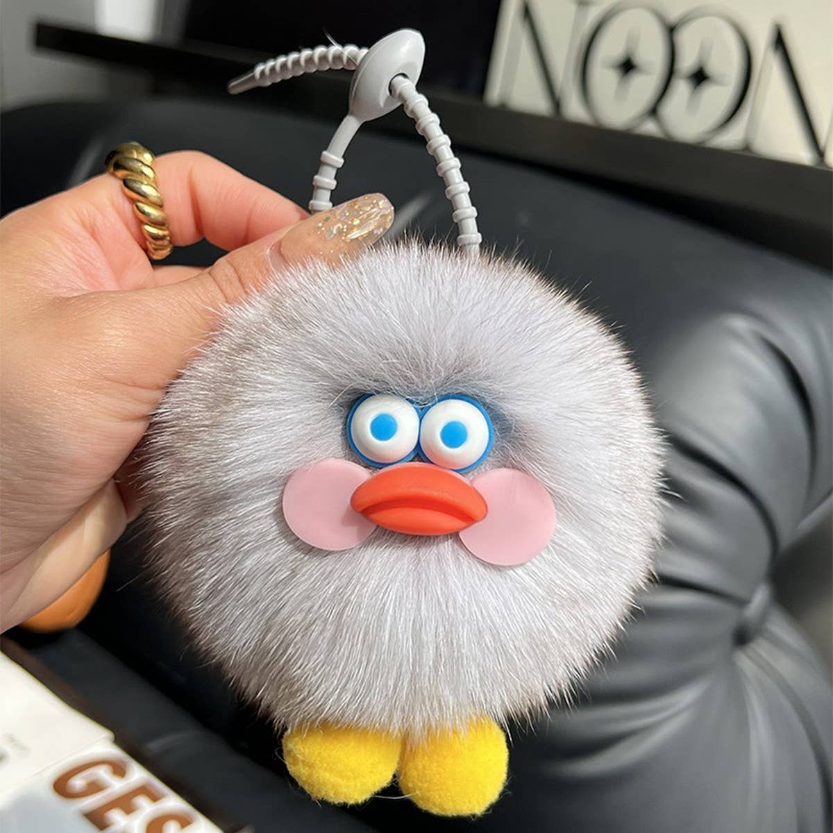 CARTOON DOLL PLUSH DUCK CAR KEYCHAIN PENDANT_CWMM2496